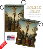 The Crucifixion with the Virgin - Faith & Religious Inspirational Vertical Impressions Decorative Flags HG192558 Made In USA