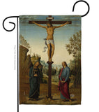 The Crucifixion with the Virgin - Faith & Religious Inspirational Vertical Impressions Decorative Flags HG192558 Made In USA