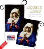 Virgin in Prayer - Faith & Religious Inspirational Vertical Impressions Decorative Flags HG192560 Made In USA