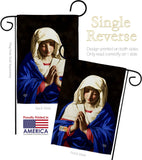 Virgin in Prayer - Faith & Religious Inspirational Vertical Impressions Decorative Flags HG192560 Made In USA