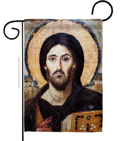 Christ Pantocrator - Faith & Religious Inspirational Vertical Impressions Decorative Flags HG192561 Made In USA