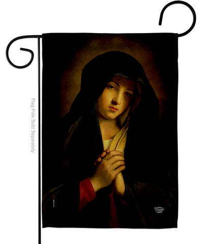 The Madonna in Sorrow - Faith & Religious Inspirational Vertical Impressions Decorative Flags HG192563 Made In USA
