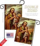 Joseph & Jesus - Faith & Religious Inspirational Vertical Impressions Decorative Flags HG192596 Made In USA