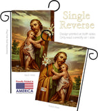 Joseph & Jesus - Faith & Religious Inspirational Vertical Impressions Decorative Flags HG192596 Made In USA