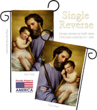 St. Joseph And Infant Jesus - Faith & Religious Inspirational Vertical Impressions Decorative Flags HG192597 Made In USA