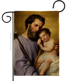 St. Joseph And Infant Jesus - Faith & Religious Inspirational Vertical Impressions Decorative Flags HG192597 Made In USA