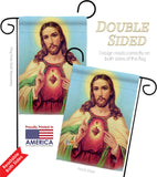 Sacred Heart Jesus - Faith & Religious Inspirational Vertical Impressions Decorative Flags HG192617 Made In USA