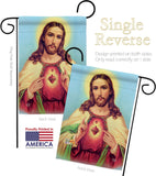 Sacred Heart Jesus - Faith & Religious Inspirational Vertical Impressions Decorative Flags HG192617 Made In USA