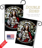 Sacred Heart With Angels - Faith & Religious Inspirational Vertical Impressions Decorative Flags HG192621 Made In USA