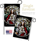 Sacred Heart With Angels - Faith & Religious Inspirational Vertical Impressions Decorative Flags HG192621 Made In USA