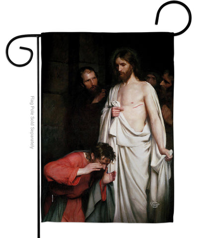 The Incredulity of Saint Thomas - Faith & Religious Inspirational Vertical Impressions Decorative Flags HG192624 Made In USA