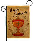 Happy Baptism - Faith & Religious Inspirational Vertical Impressions Decorative Flags HG192711 Made In USA