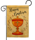 Happy Baptism - Faith & Religious Inspirational Vertical Impressions Decorative Flags HG192711 Made In USA