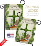 Happy Palm Sunday - Faith & Religious Inspirational Vertical Impressions Decorative Flags HG192714 Made In USA