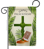 Happy Palm Sunday - Faith & Religious Inspirational Vertical Impressions Decorative Flags HG192714 Made In USA