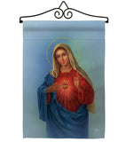 Sacred Heart Mary - Faith & Religious Inspirational Vertical Impressions Decorative Flags HG103051 Made In USA