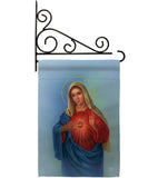 Sacred Heart Mary - Faith & Religious Inspirational Vertical Impressions Decorative Flags HG103051 Made In USA