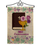 First Communion - Faith & Religious Inspirational Vertical Impressions Decorative Flags HG103062 Made In USA