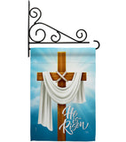 He is Risen - Faith & Religious Inspirational Vertical Impressions Decorative Flags HG103079 Made In USA