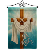 He is Risen - Faith & Religious Inspirational Vertical Impressions Decorative Flags HG103079 Made In USA