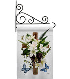 Lily Cross - Faith & Religious Inspirational Vertical Impressions Decorative Flags HG103087 Made In USA