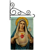 Prayer To Our Lady - Faith & Religious Inspirational Vertical Impressions Decorative Flags HG103095 Made In USA