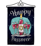 Happy Passover - Faith & Religious Inspirational Vertical Impressions Decorative Flags HG137002 Made In USA