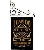 Who Strengthens Me - Impressions Decorative Garden Flag G135218-BO