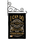 Who Strengthens Me - Impressions Decorative Garden Flag G135218-BO