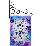 He Has Risen - Faith & Religious Inspirational Vertical Impressions Decorative Flags HG137414 Made In USA