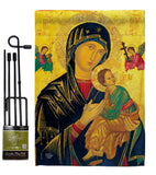 Our Lady of Perpetual Help - Faith & Religious Inspirational Vertical Impressions Decorative Flags HG192081 Made In USA