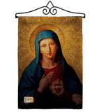 Sacred Heart of Mary - Faith & Religious Inspirational Vertical Impressions Decorative Flags HG192084 Made In USA