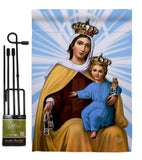 Our Lady of Mount Carmel - Faith & Religious Inspirational Vertical Impressions Decorative Flags HG192165 Made In USA