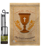 My First Communion - Faith & Religious Inspirational Vertical Impressions Decorative Flags HG192207 Made In USA