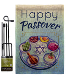 Happy Passover - Faith & Religious Inspirational Vertical Impressions Decorative Flags HG192318 Made In USA