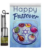 Happy Passover - Faith & Religious Inspirational Vertical Impressions Decorative Flags HG192318 Made In USA