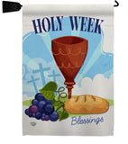 Holy Week - Faith & Religious Inspirational Vertical Impressions Decorative Flags HG192363 Made In USA