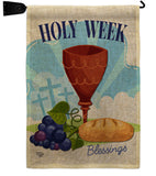 Holy Week - Faith & Religious Inspirational Vertical Impressions Decorative Flags HG192363 Made In USA