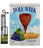Holy Week - Faith & Religious Inspirational Vertical Impressions Decorative Flags HG192363 Made In USA