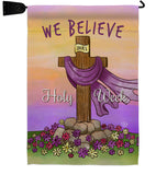 We Belive - Faith & Religious Inspirational Vertical Impressions Decorative Flags HG192372 Made In USA