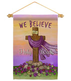 We Belive - Faith & Religious Inspirational Vertical Impressions Decorative Flags HG192372 Made In USA