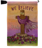 We Belive - Faith & Religious Inspirational Vertical Impressions Decorative Flags HG192372 Made In USA