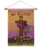 We Belive - Faith & Religious Inspirational Vertical Impressions Decorative Flags HG192372 Made In USA