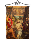 Baptism of Christ - Faith & Religious Inspirational Vertical Impressions Decorative Flags HG192377 Made In USA