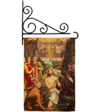 Baptism of Christ - Faith & Religious Inspirational Vertical Impressions Decorative Flags HG192377 Made In USA