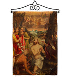 Baptism of Christ - Faith & Religious Inspirational Vertical Impressions Decorative Flags HG192377 Made In USA