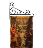 Baptism of Christ - Faith & Religious Inspirational Vertical Impressions Decorative Flags HG192377 Made In USA