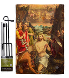 Baptism of Christ - Faith & Religious Inspirational Vertical Impressions Decorative Flags HG192377 Made In USA