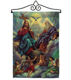 The Holy Trinity - Faith & Religious Inspirational Vertical Impressions Decorative Flags HG192379 Made In USA