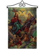 The Holy Trinity - Faith & Religious Inspirational Vertical Impressions Decorative Flags HG192379 Made In USA